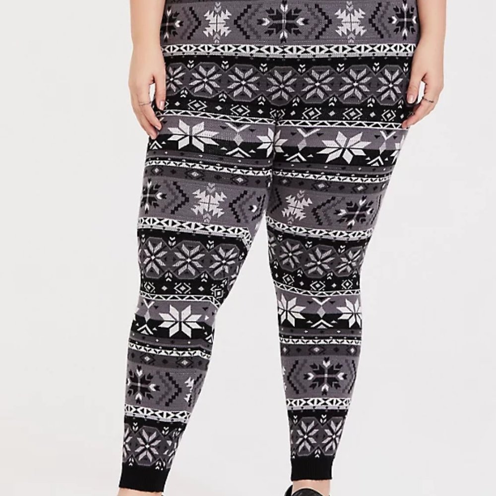 Torrid Fair Isle Sweater Leggings 4X